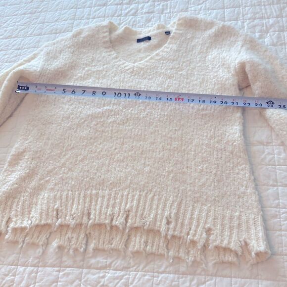 ATM Anthony Thomas Melillo Ivory Alpaca Wool Destroyed Chenille Sweater large - Picture 6 of 8